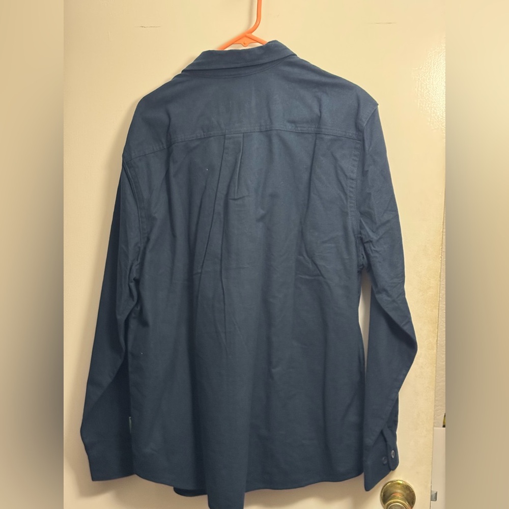 Woolrich Dark Blue Chamois Shirt - Picture 4 of 4